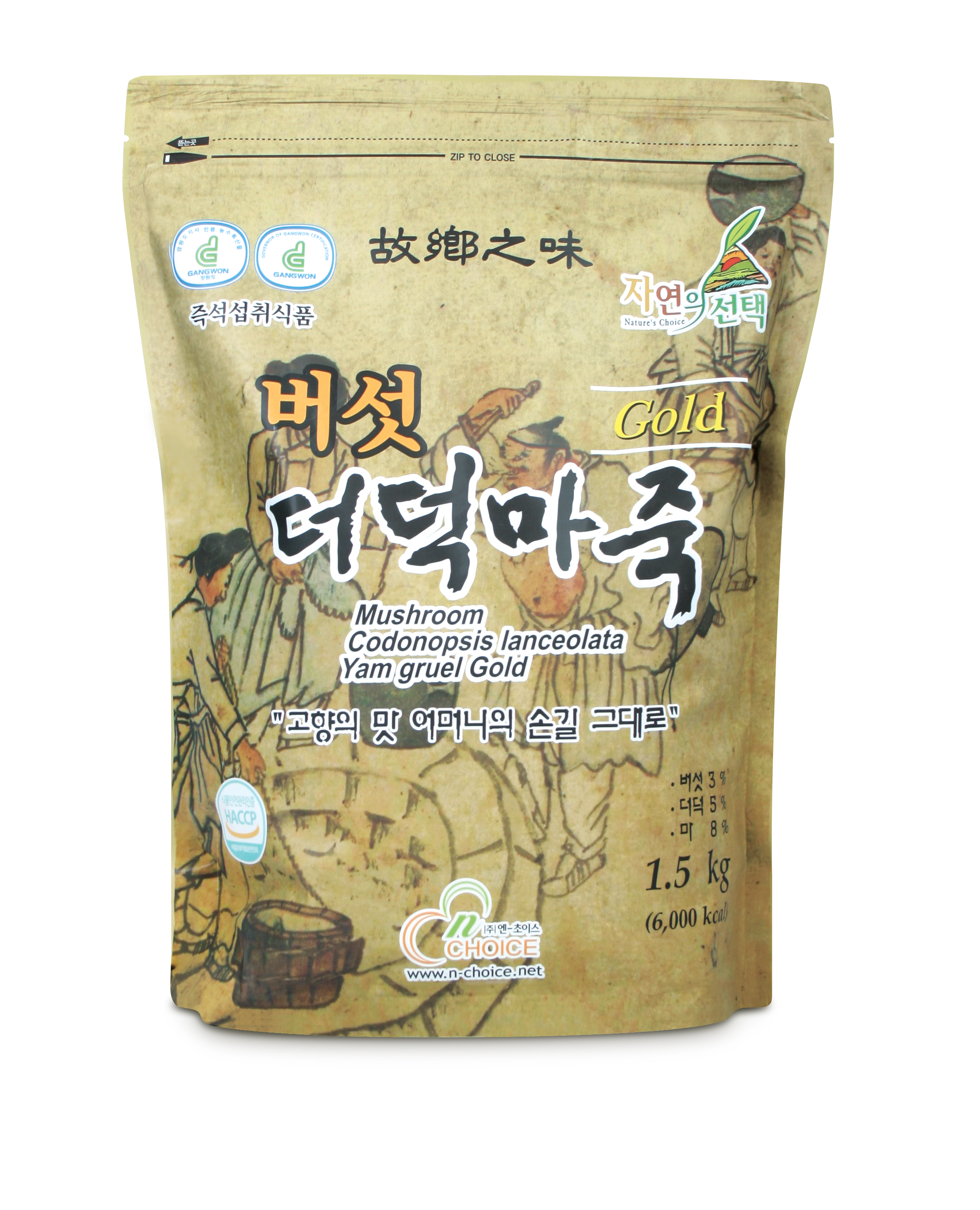 엔초이스,버섯더덕마죽골드1.3kg